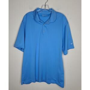 Nike Golf Dri-Fit blue short sleeve polo shirt - large